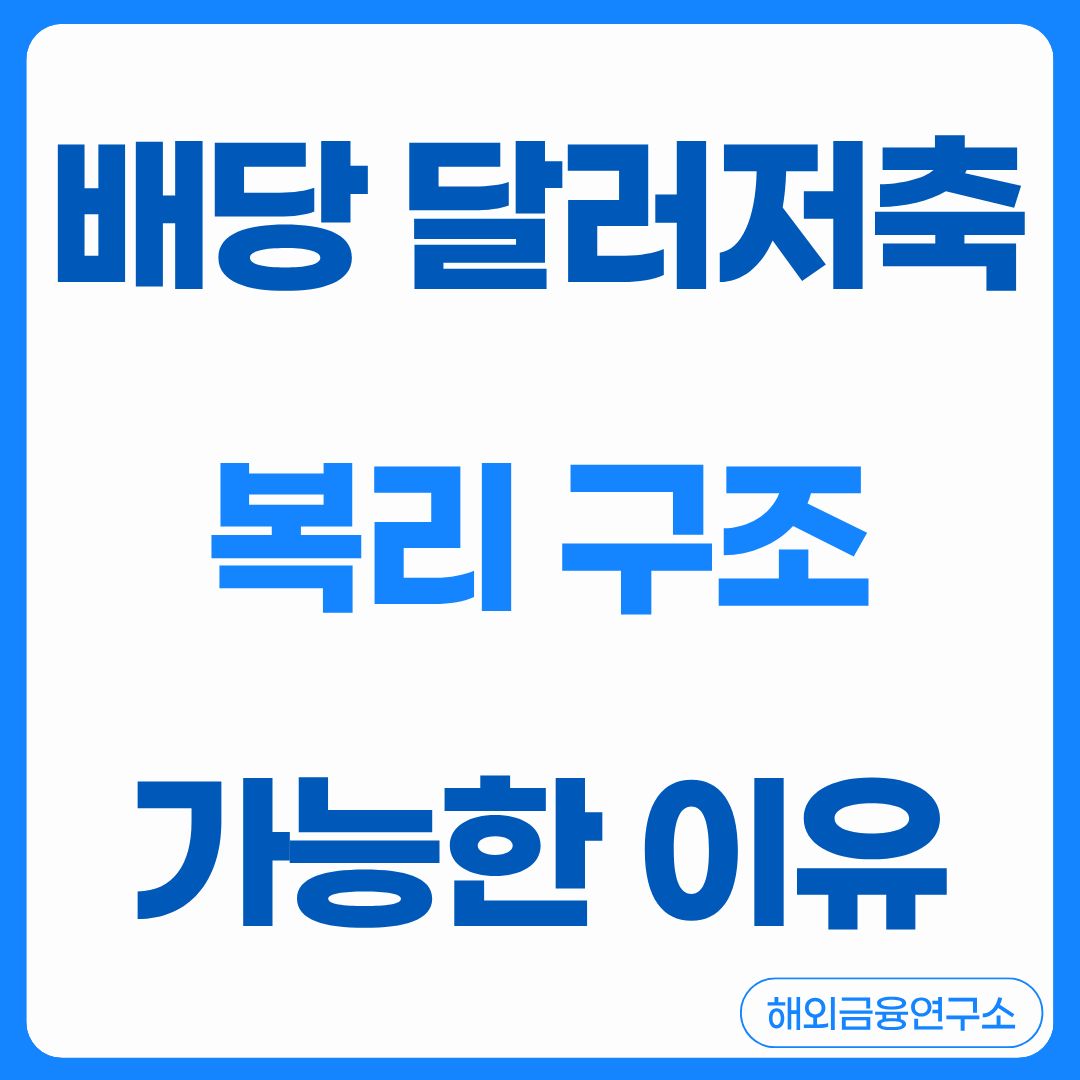 유배당 달러 저축보험, 복리 배당은 어떻게 가능한가
