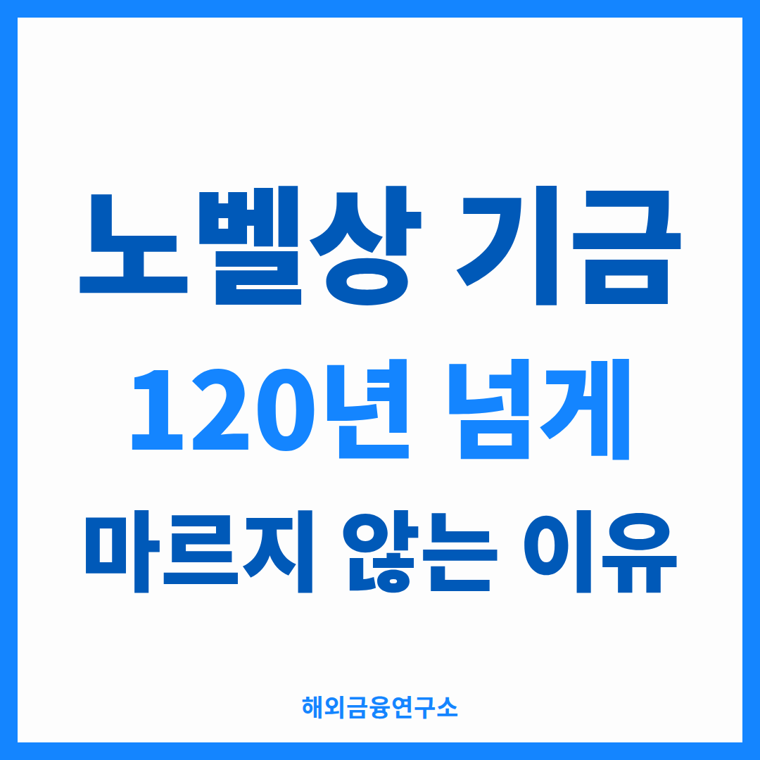 노벨상 기금 운용을 설명하는 썸네일 — 원금은 두고 수익만 쓰는 구조와 유배당보험의 공통점